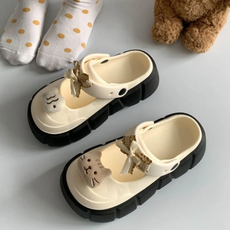 Street Fashion Female - Nouvelles mules tendance DIY motif chat