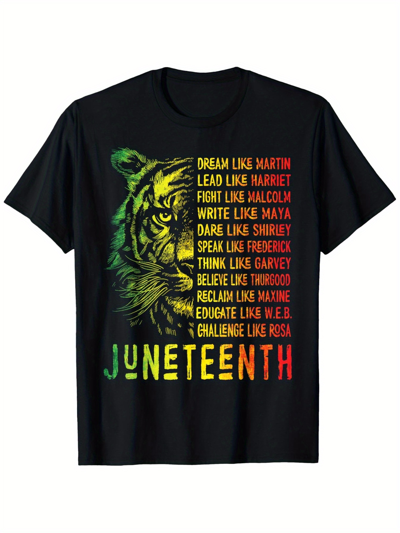 Street Fashion History - T-shirt Juneteenth Dream Like Leaders Black