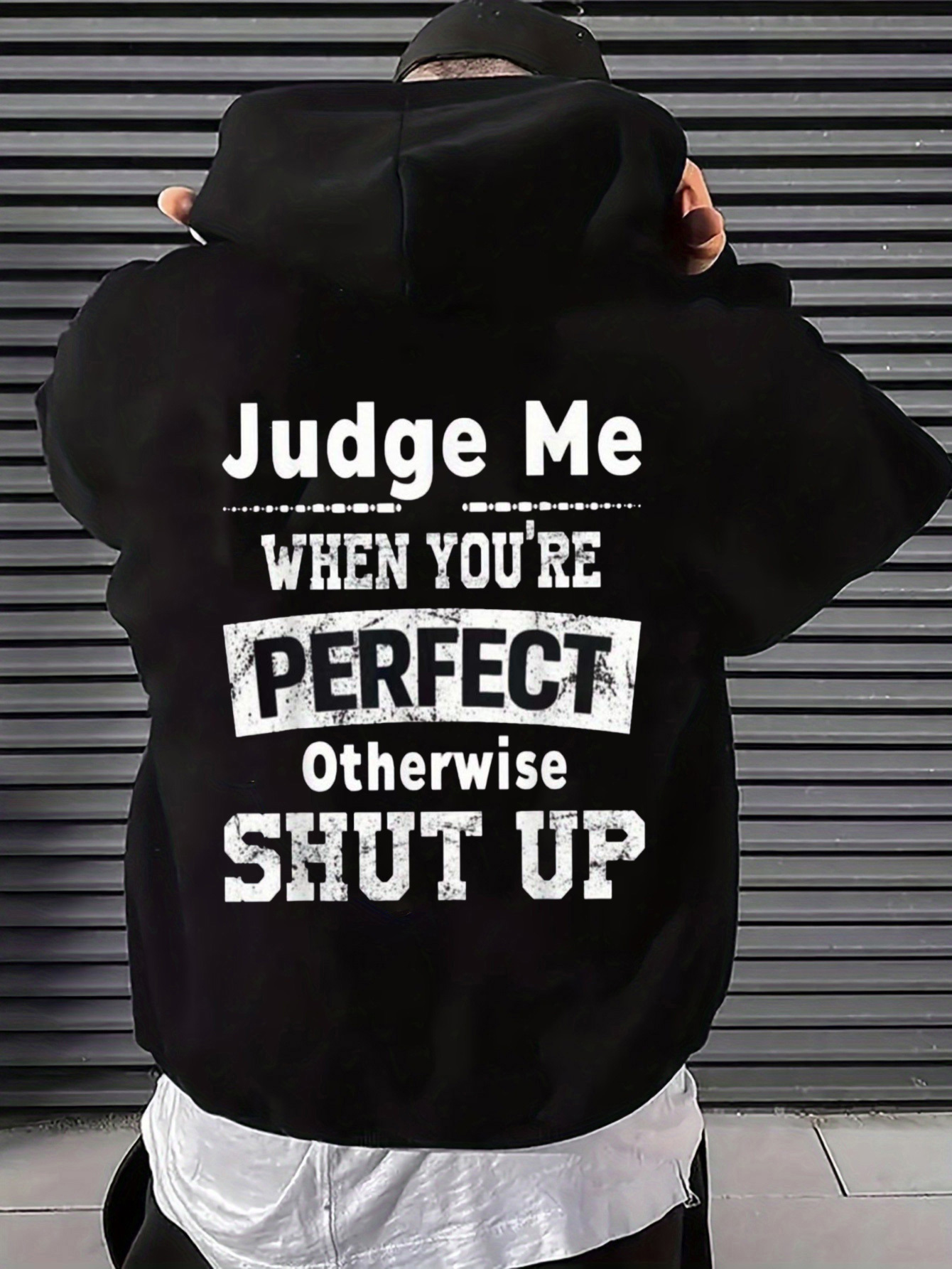 Street Fashion Quotes - Sweat-shirt à capuche pour homme avec