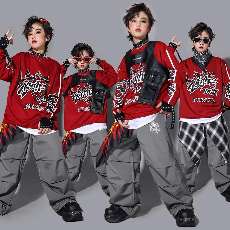 Street Fashion Show - Sweat-shirt K-pop pour garçons, gilet à