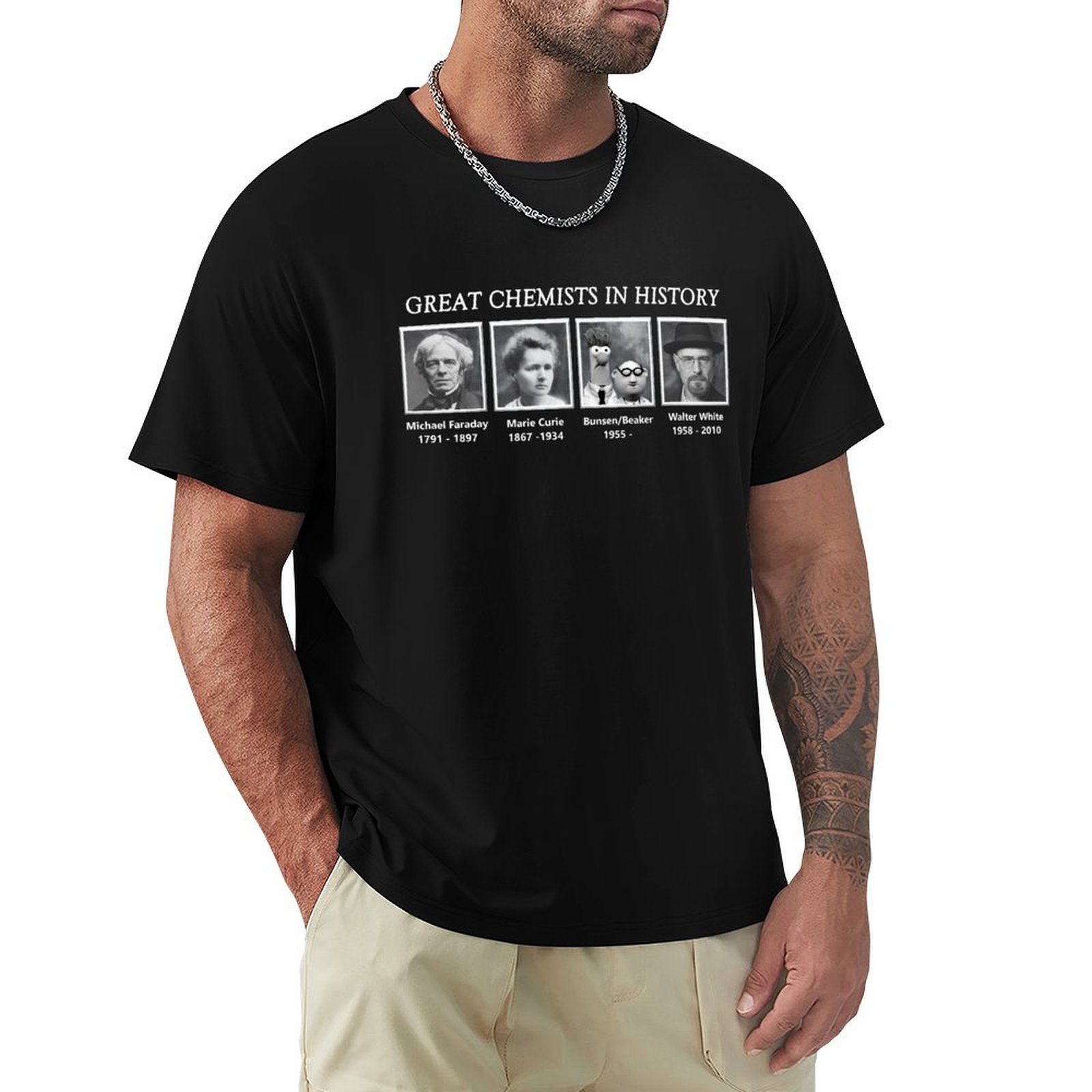 Street Fashion History - T-shirt Great Chemists In History, t-shirt