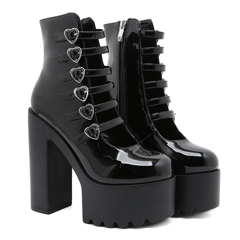 Street Fashion Clothing - Escarpins à talons bloc pour femmes,
