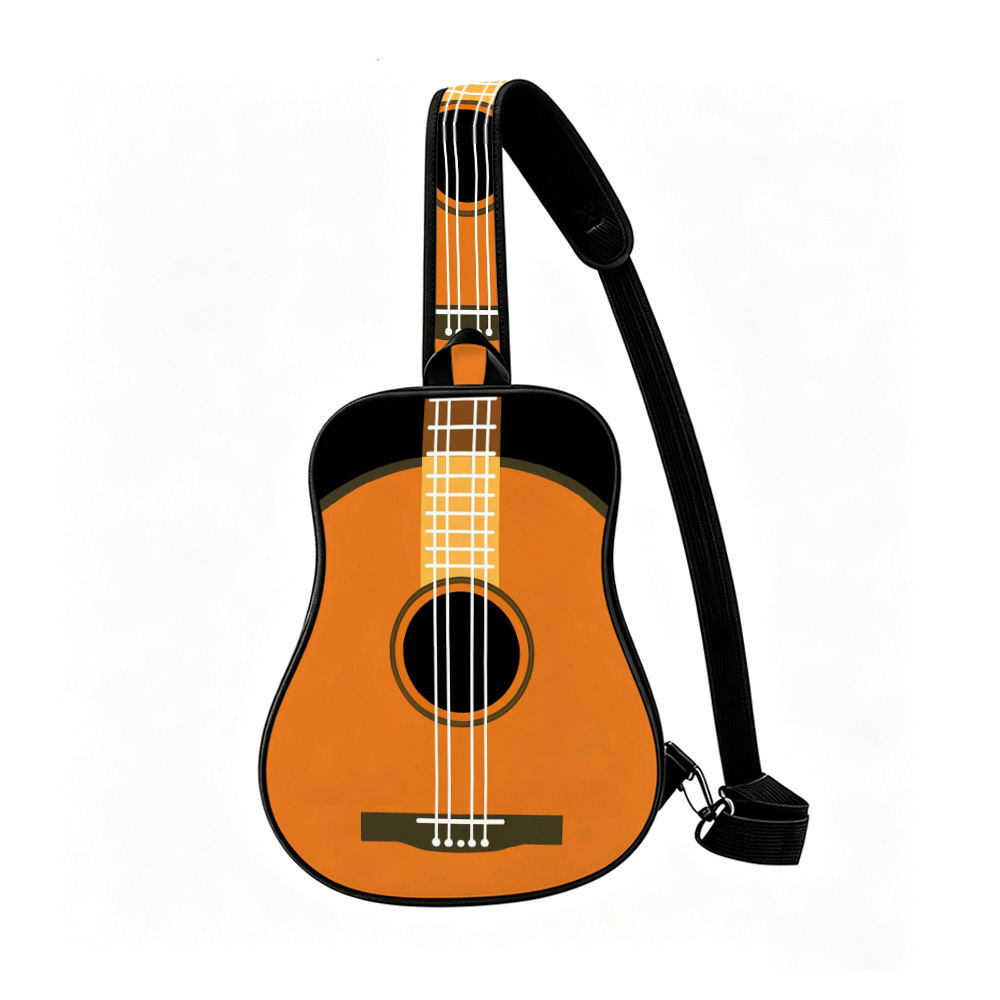 Street Fashion Look - Sac bandoulière en forme de guitare