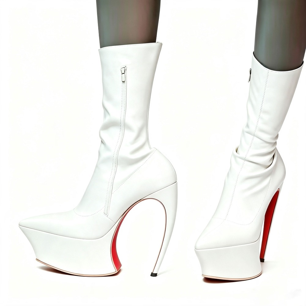 Bottines en cuir souple à bout - Street Fashion Show avis et prix