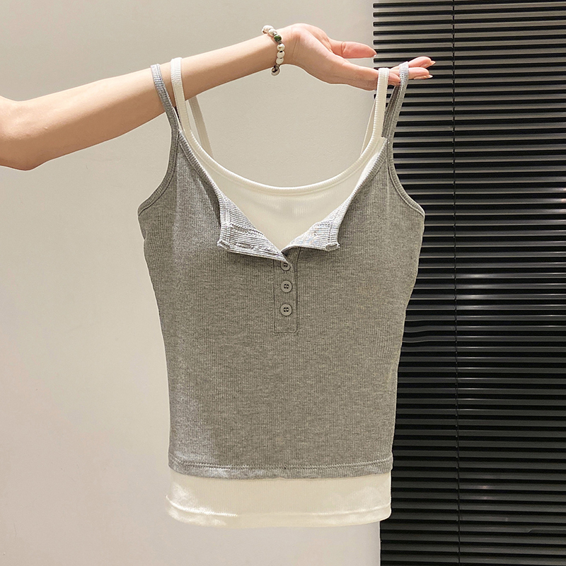 Faux Camisole deux pièces pour - Street Fashion Korean Girl avis et prix