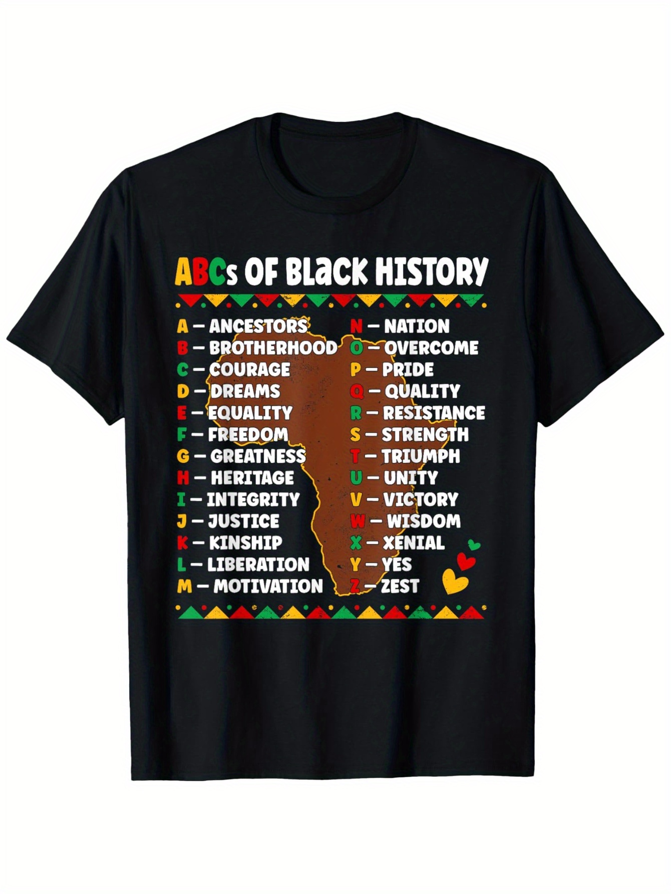 T-shirt ABCs of Black History  - Street Fashion History avis et prix