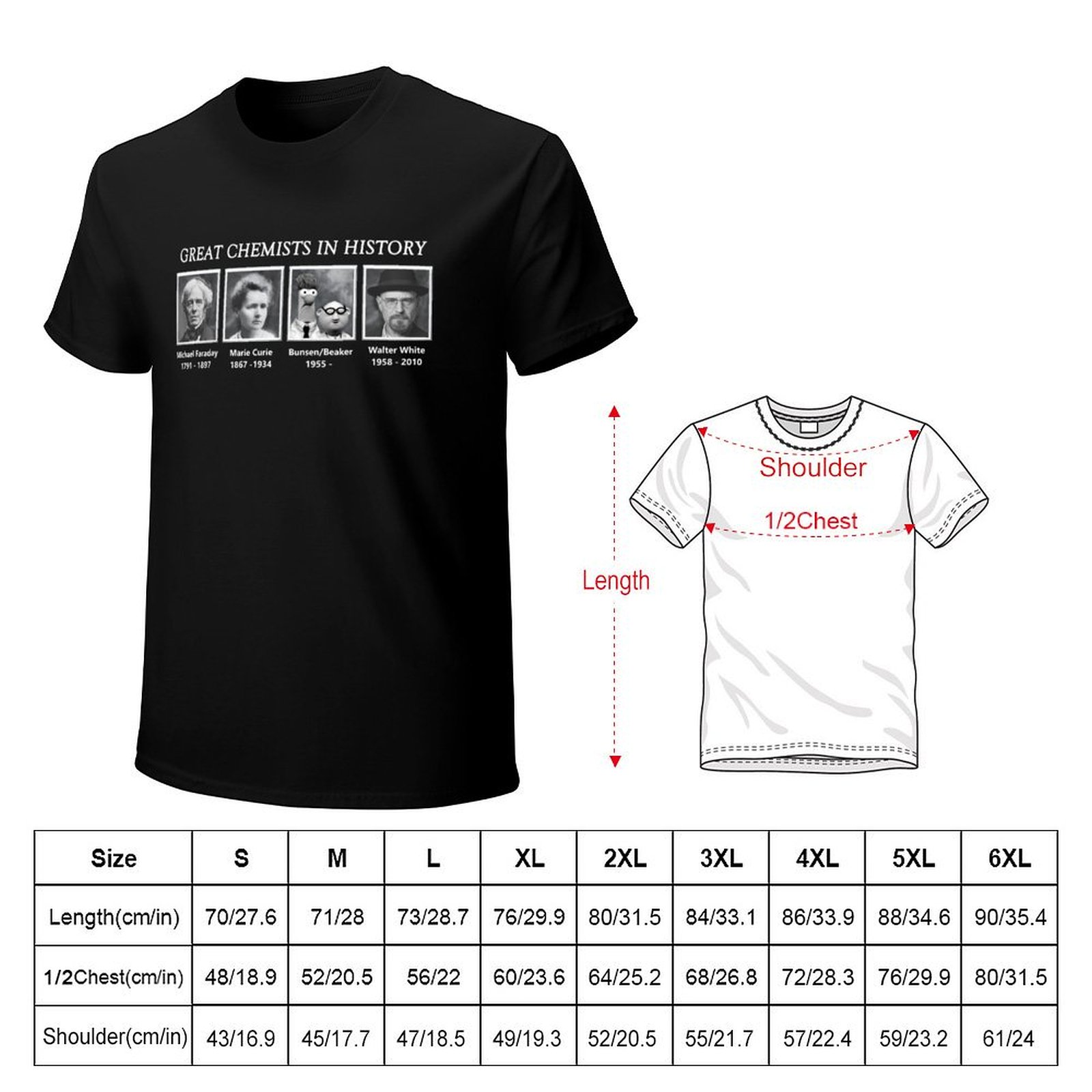 T-shirt Great Chemists In Hist - Street Fashion History avis et prix