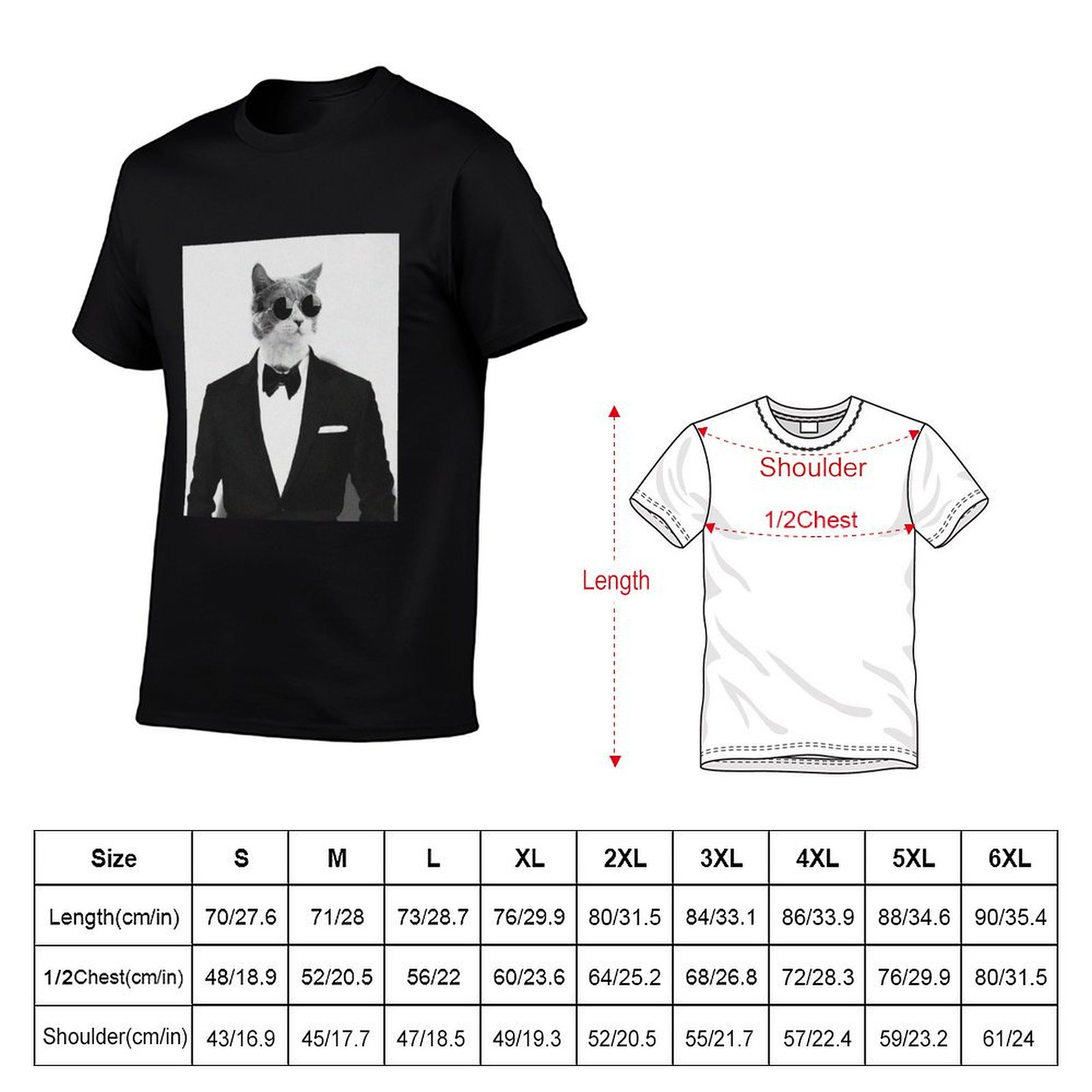 Cat in Suit : t-shirt avec cit - Street Fashion Quotes avis et prix