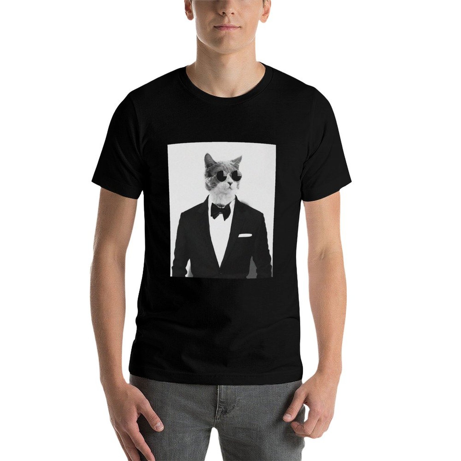 Cat in Suit : t-shirt avec cit - Street Fashion Quotes avis et prix
