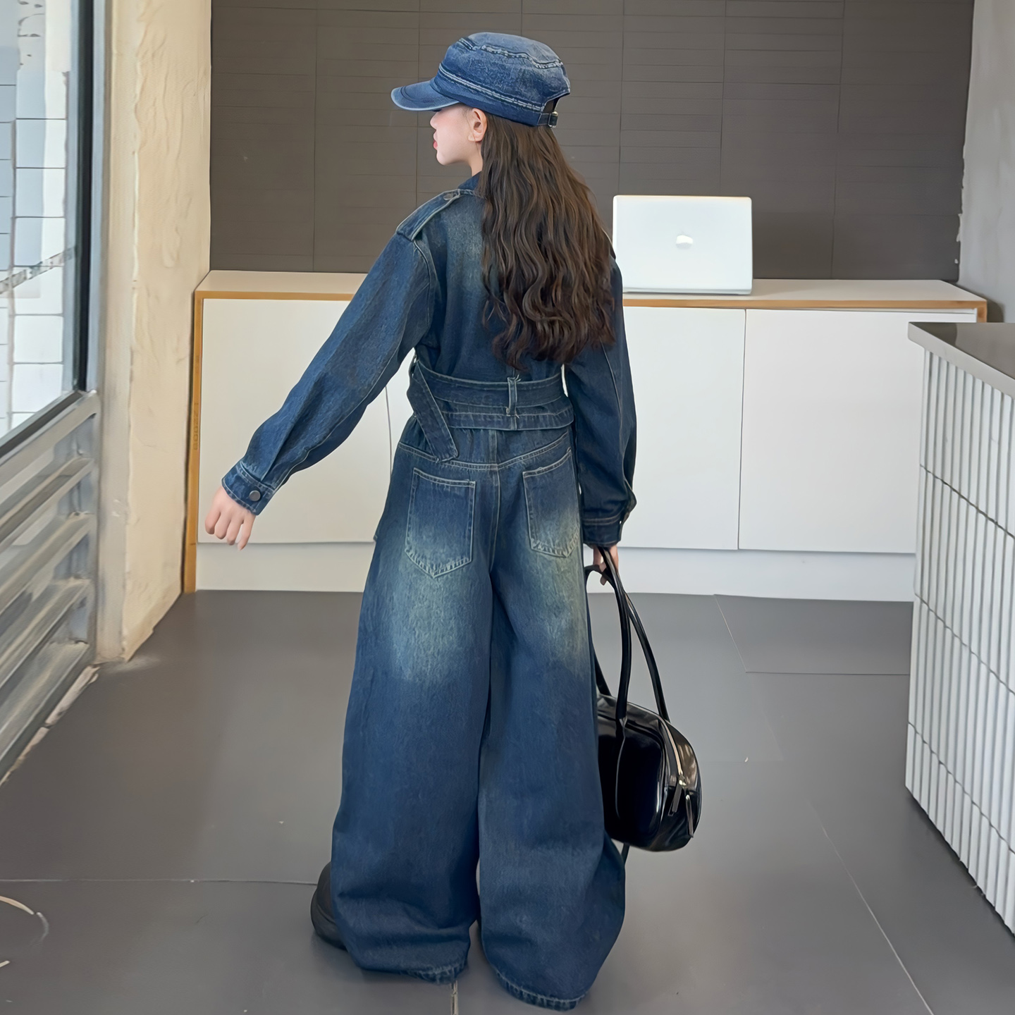Ensemble de vêtements en Denim - Street Fashion Korean Girl avis et prix