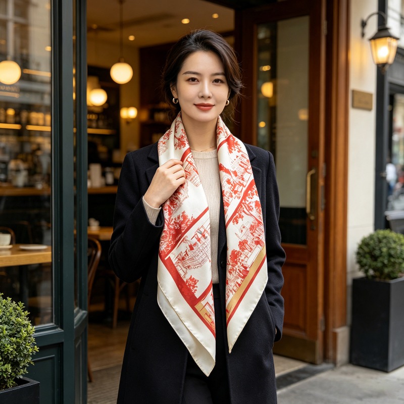 Foulard carré de luxe 100% pur - French Street Fashion avis et prix