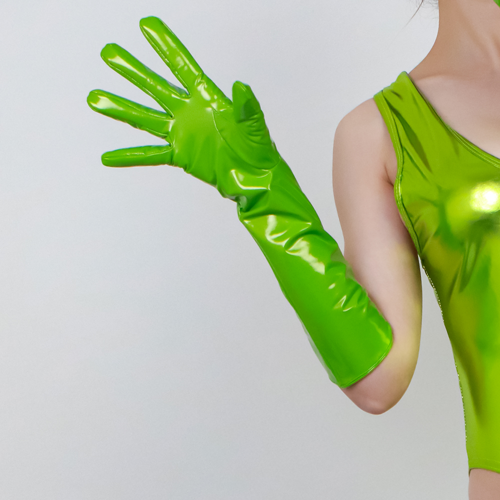 Gants longs en cuir verni de 4 - Street Fashion Show avis et prix