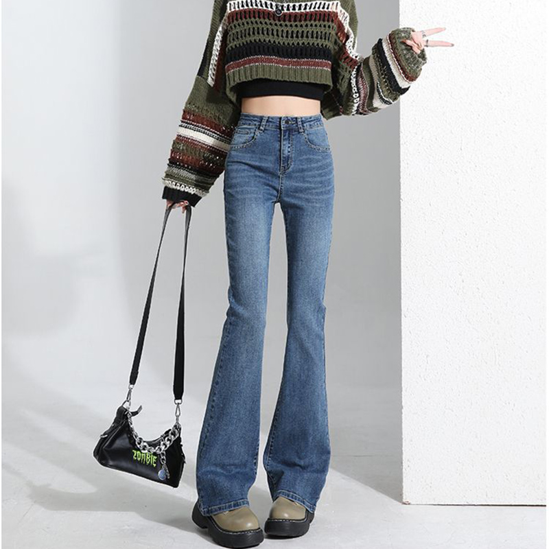 Jean évasé classique coréen po - Street Fashion Korean Girl avis et prix