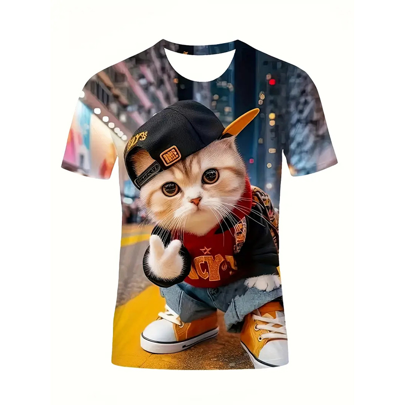 Modèle de chat T-shirt drôle v - Street Fashion Of Japan avis et prix