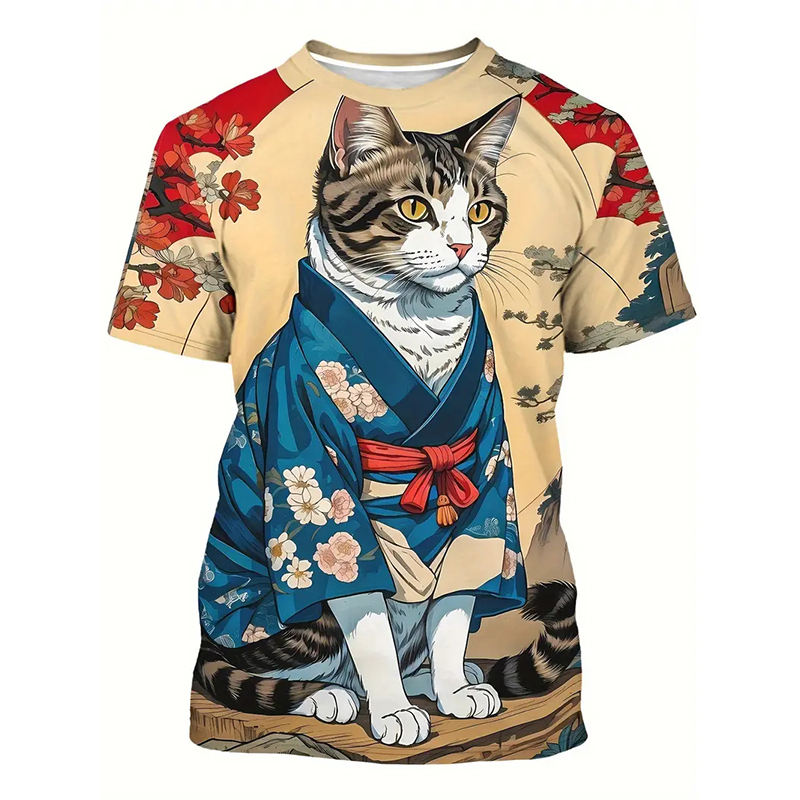 Modèle de chat T-shirt drôle v - Street Fashion Of Japan avis et prix