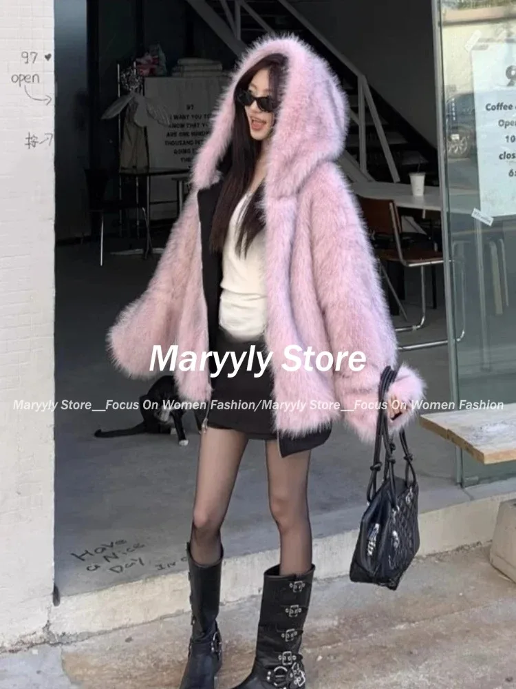 Manteau patchwork de fourrure  - Street Fashion Korean Girl avis et prix